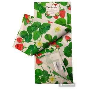 NWT Paint & Petals art by Bridget Thornton lot of 34 strawberrie tea towels